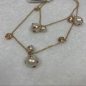 NWT Kate Spade Polka Dot Pearl Chain Necklace